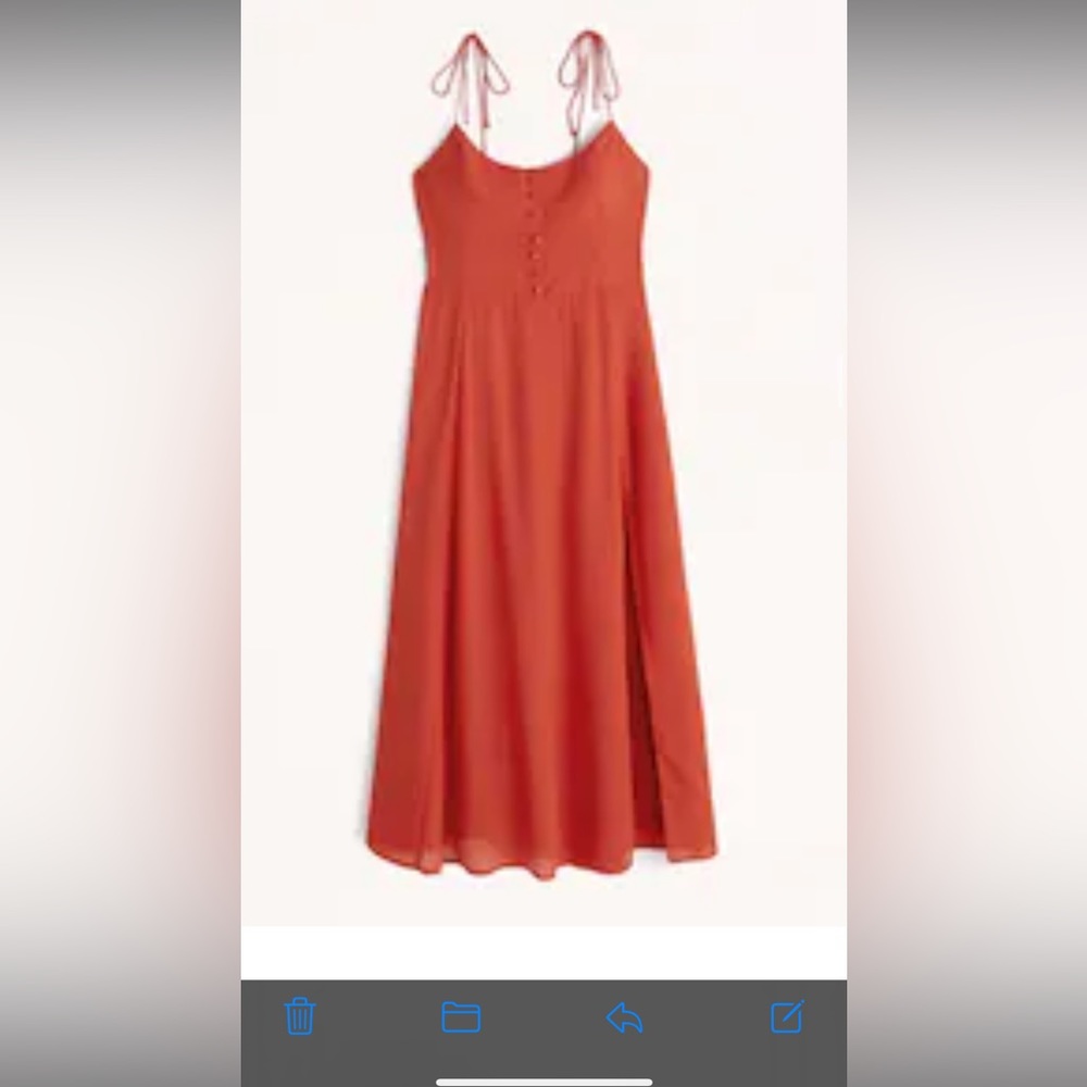NWT Abercrombie Tie-Strap Corset Midi Dress